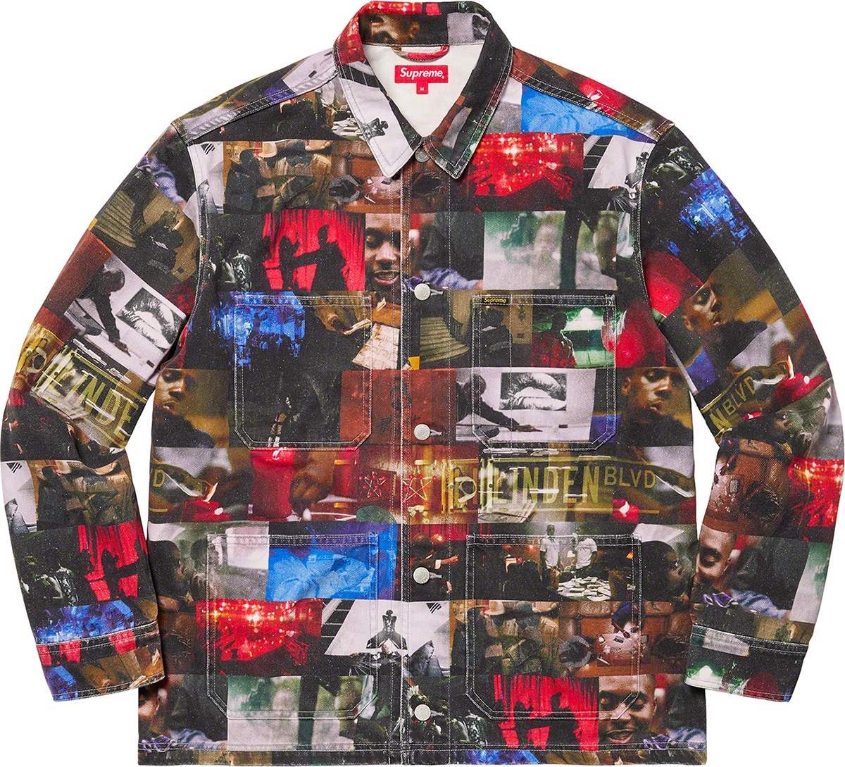 Nas and DMX Collage Denim Chore Coat view 2